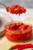 Picture of Fermented Crushed Chilli Peppers in Glass Jar